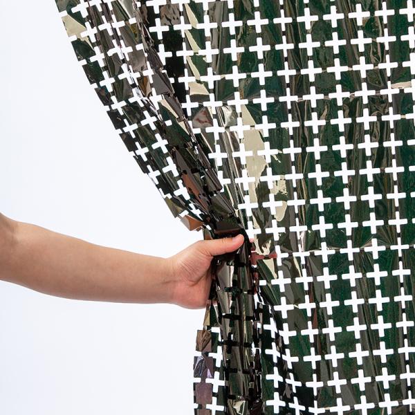 Folha de chuva impermeável Frange Cortina Quadrada Seda Para sala de estar festa decoração