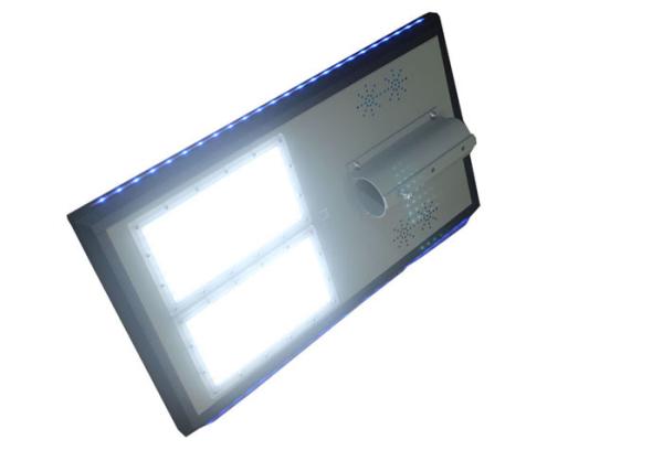 IP65 All In One Solar Street Light With Blue Strip , Smart Mobile Phone App Control