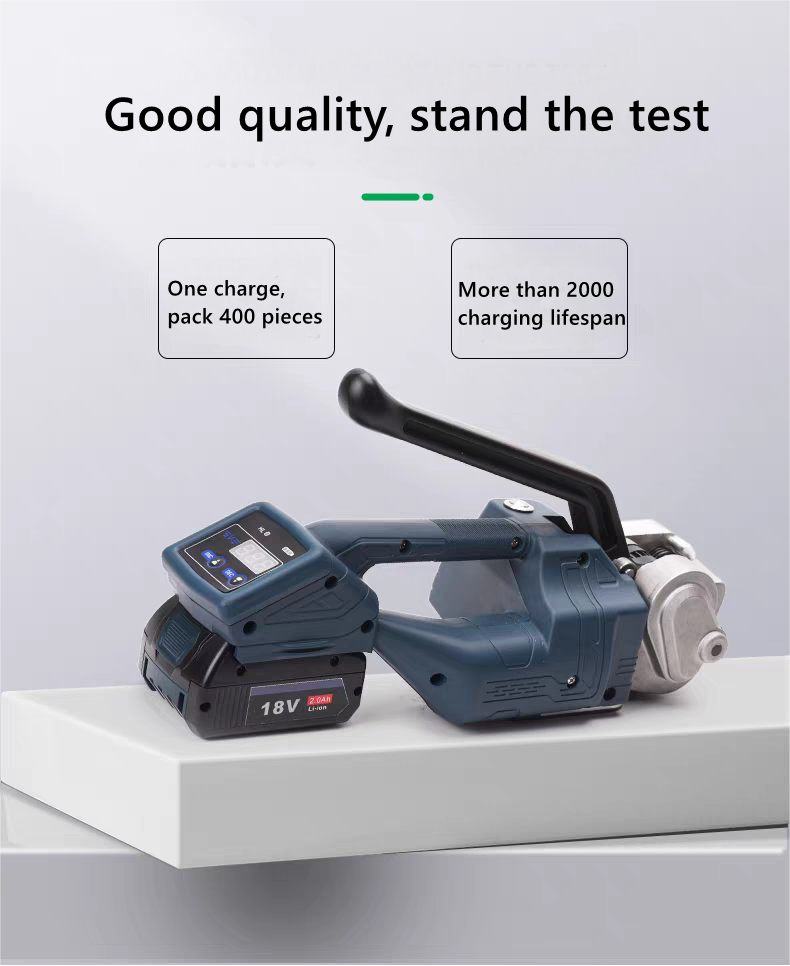 Portable Electric Handheld Strapping Machine with High Productivity 4000mAh Battery