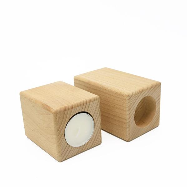 Porte-lampe à bougies en bois pour la maison Décoration stable Fête de mariage chandelier en bois Décoration de meubles Diner à la lumière des bougies