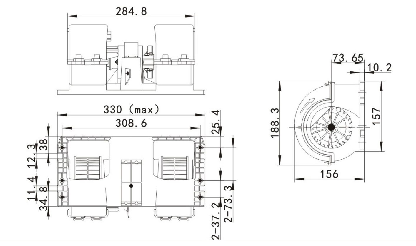 вентилятор испарителя кондиционера 17A 3500RPM