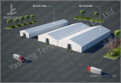 Emergency Industrial Marquee Outdoor Warehouse Tents Complex With Fabric Rain Gutter