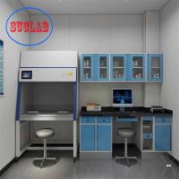 L*1500/750 W *800/850 mm H Bancs de travail de laboratoire avec armoire en bois/acier personnalisable