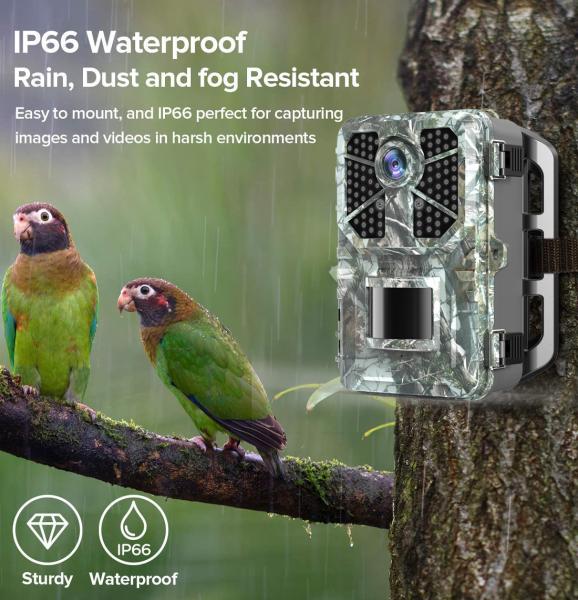 IP66 Waterproof 1502P 24MP Trail Hunting Camera With 120 Degree Wide Angle