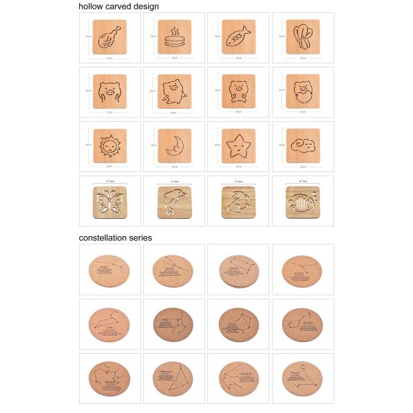 Customized Logo Acceptable Drink Coasters for Table Mats Pads Table Decoratio