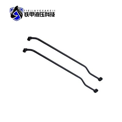 SY215 Distributeur de système hydraulique tuyau à godet et tuyau de retour pour excavateur tuyau en fer style coude