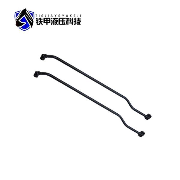 SY215 Distributeur de système hydraulique tuyau à godet et tuyau de retour pour excavateur tuyau en fer style coude