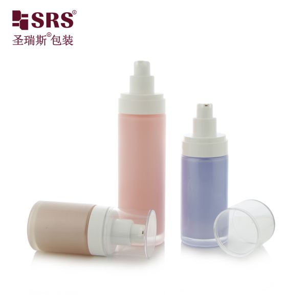 AB001 15ml 30ml 50ml Round Luxury Glass Lotion Pump Bottle Replaceable Type Customization For Moisturizer