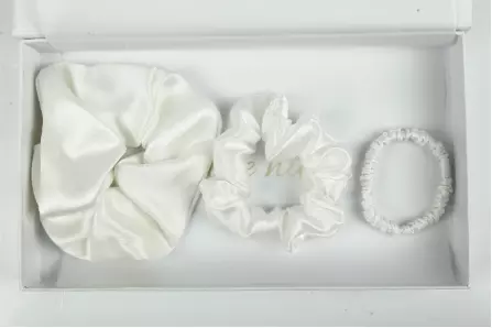 Double Side 25mm Mulberry Silk Scrunchies For Hair Private Logo