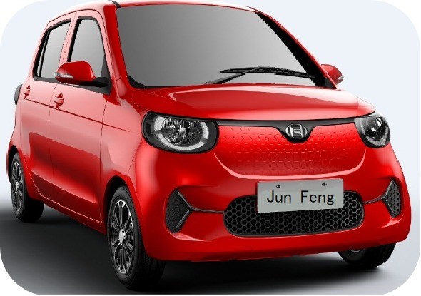 Red JunFeng brand  4 Seats EV Mini Car Economy Car 60km/H