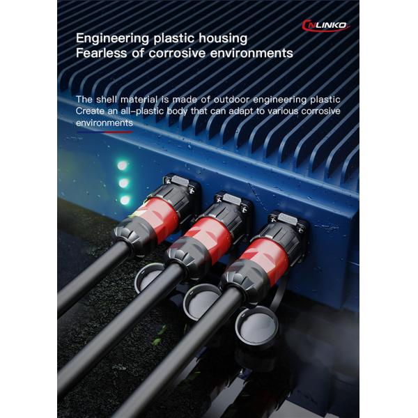 CNLINKO Outdoor 2 Pin Waterproof Plastic Connector M20 Electrical 12v Waterproof Bulkhead Electrical Connectors