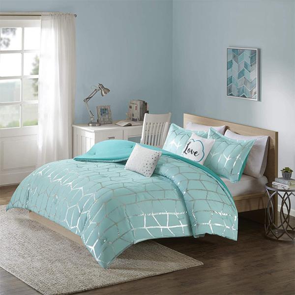 Seasonal Everyday Bedding Set Four Pieces Woven Print Design for Home Hotel Bed Cover