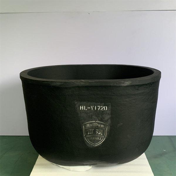 Black Ceramic Graphite Crucible Oval Type Metal Melting Crucible Silicon Carbide