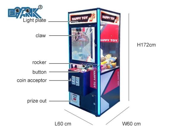 Coin Operated Happy Toy Arcade Claw Crane Vending Machines Bear Machine