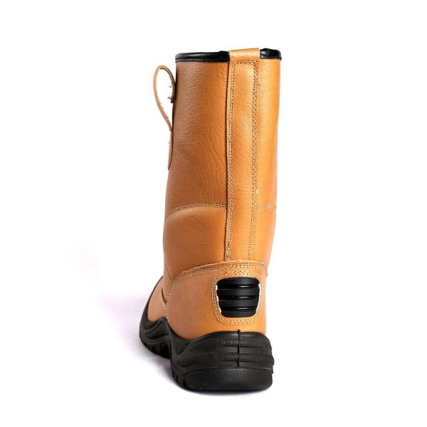Shengjie Shock Proof Yellow Leather High Top Safety Boots Steel Toe Protection PU Steel Sole Safety Shoes (Шэньцзиэ), защищенная от ударов желтой кожи высокой верхней защитной обувью из стали