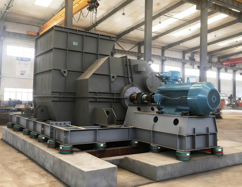 High-temperature flue gas extraction induced draft fan with customizable material and double-support centrifugal type for petrochemical industry