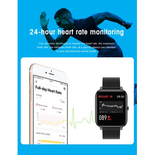 Люди и женщины дозора самого нового дизайна умные 8 языков касаются воде сна IP67 кислорода крови тарифа сердца фитнеса спорт экрана