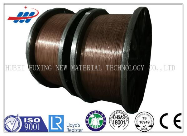 Clear Surface Copper Coated Steel Wire 0.78-1.65 Gauge For Tractor / Truks