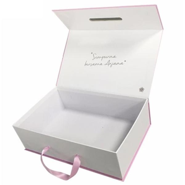 Изготовленным на заказ картонные коробки напечатанные логотипом, рифленая упаковывая коробка с ручками