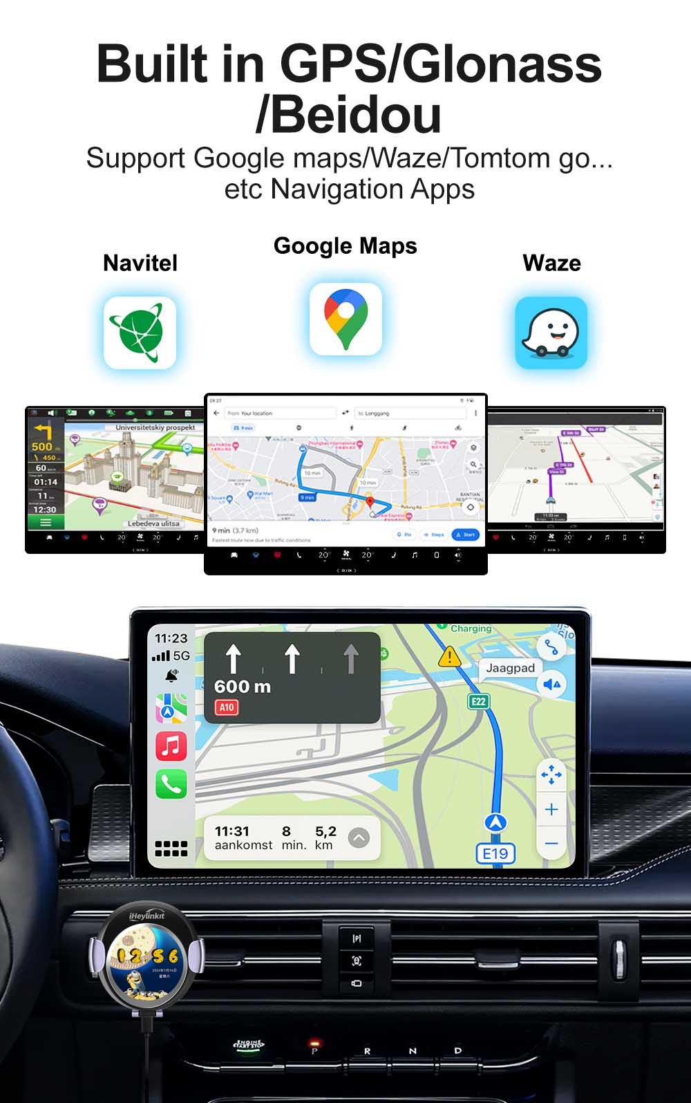 Touchscreen DMS Ai Carplay Android Auto Usb Box Qualcomm QCM6125 4GB+64GB