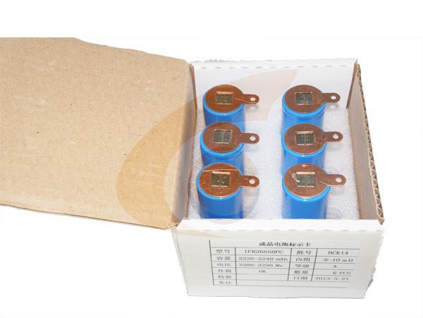 Rechargeable IFR26650 3.2V LiFePO4 Battery 2350mAh With Tabs For Back Up Power