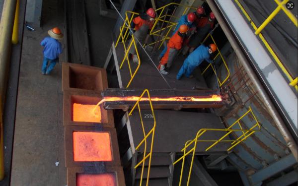 Forno de fundição de cobre industrial eléctrico de 5 a 30 toneladas