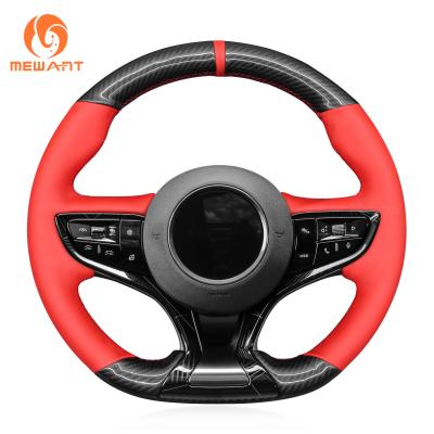 Hand Stitching Customized New Design Soft Faux PU artificial  Leather Steering Wheel Cover for BYD Seal 2023-2024