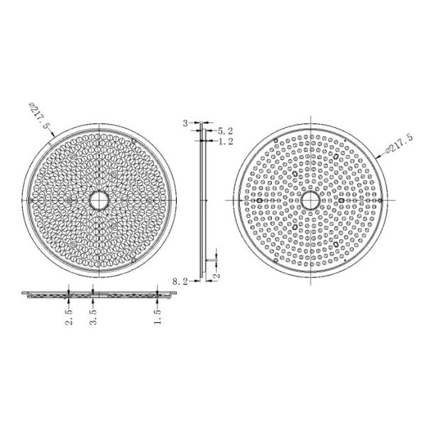 Объектив СМД 3030 залива УФО высокий привел степень 250-300В объектива 50,80 шарика