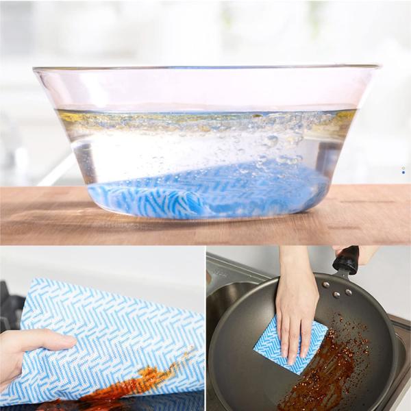 Eco Friendly Kitchen Cleaning Towels Nonwoven Dish Cloth Roll Disposable Washable Kitchen Cloths