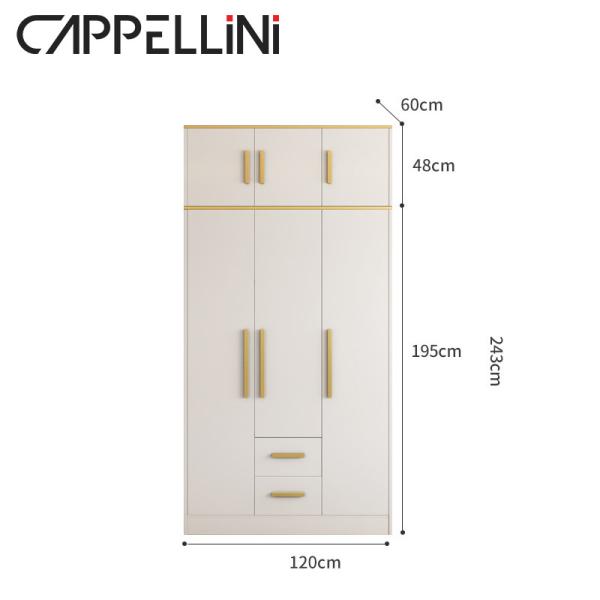 Multispace Bedroom Storage Wardrobe With Mirror Hinged Door