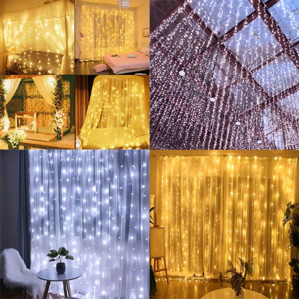 3x1/3x2/3x3m led wedding fairy string light christmas lights led fairy light garland for garden party curtain decorat
