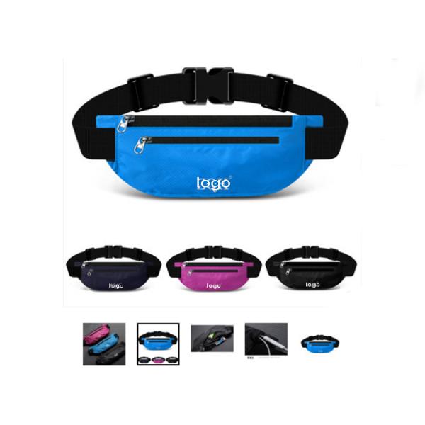 Multi-functional outdoor two zipper pockets travel belt mobile phone waist bag