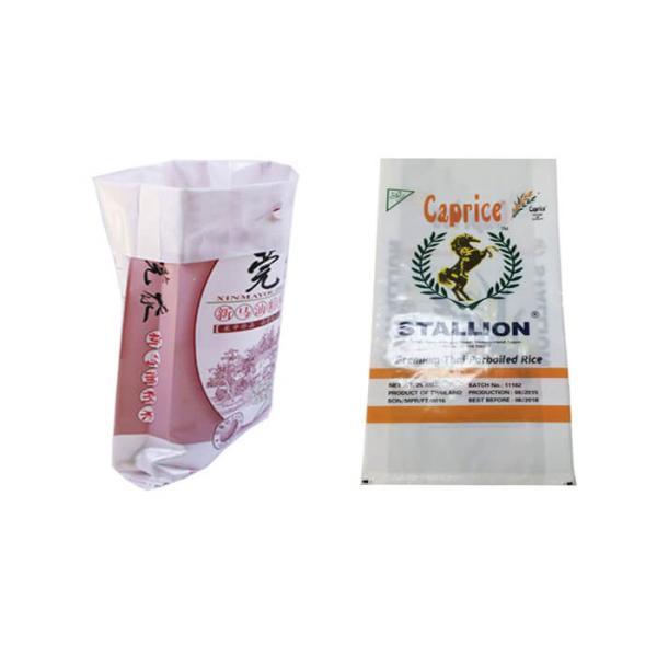 100% Recyclable BOPP Laminated PP Woven Bags 10KG Side Gusset