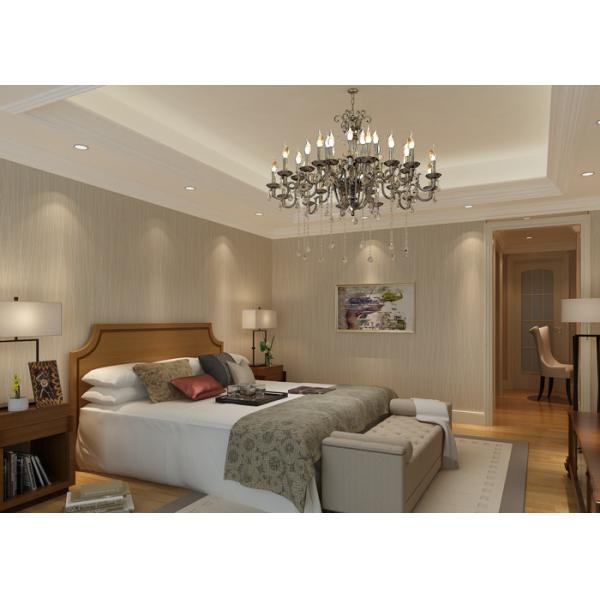 Съемная Non сплетенная картина нашивок обоев простая для спальни