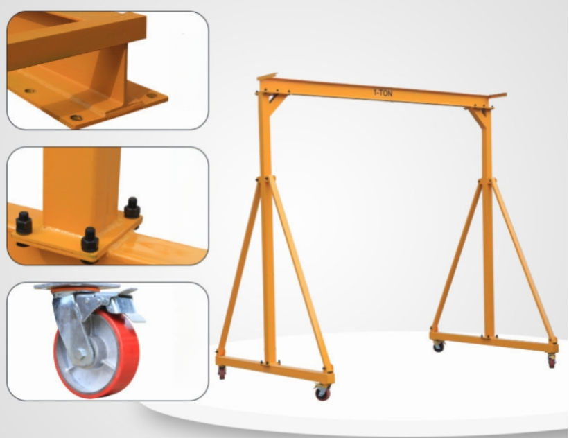 Height Adjustable Manual Operation Gantry Crane with 0.5~5t Capacity for Outdoor Use