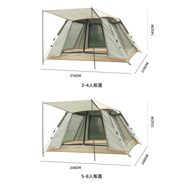 A tenda para 2 e 3 pessoas é impermeável e resistente ao vento.