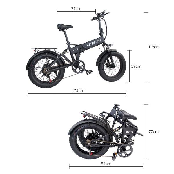 All-Terrain 1000W 13AH Electric Bike with 20x4.0 Inch Fat Tire and Fast Charging Time
