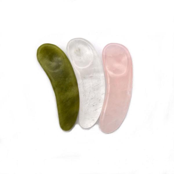 3.8*1.3*0.4cm Natural Crystal Eye Cream Spoon Stick Eye Massage Accessory for Eye Care