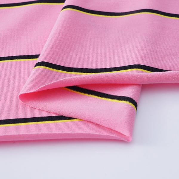 Tejido de punto a rayas personalizado y multicolor para uso informal