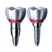 A personalização apta perfeita em nossas coroas do implante dental