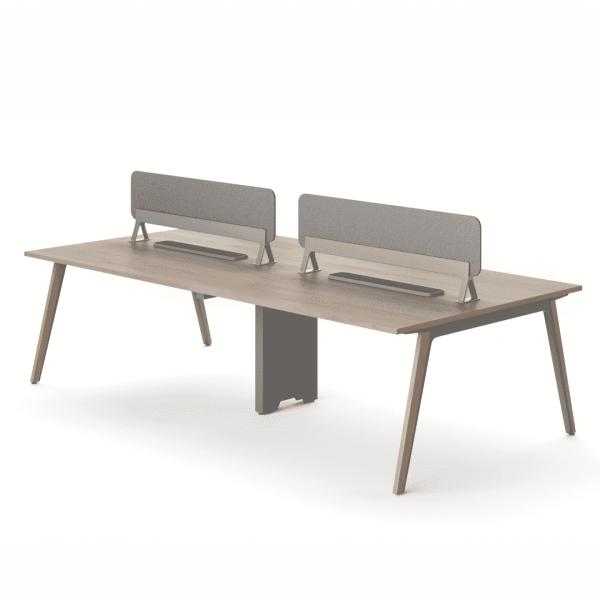 Workstation Modular Office Desk Dual Tone Structure Concealed Cable Management Privacy Screen DUAL