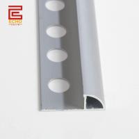 Matte Plata Cuarto redondo de azulejos de aluminio de azulejos de la esquina exterior del borde de la talla 10 mm