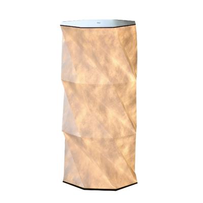 Battery Powered Tall Paper Origami Floor Lamp Folding Customized Pattern