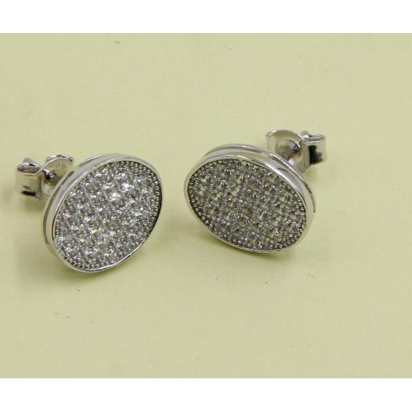 2-5g Oval 925 Silver Cubic Zirconia Stud Earrings For Jewelry Making Cubic Zirconia Stud Earrings Sterling Silver Cute