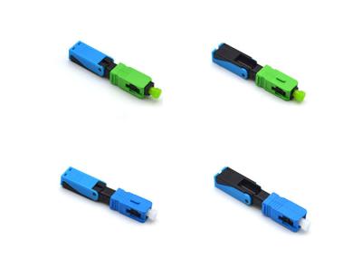 Conector rápido do SC da fibra ótica do conector 52mm da fibra ótica verde para os cabos pendentes de 2 x de 3mm