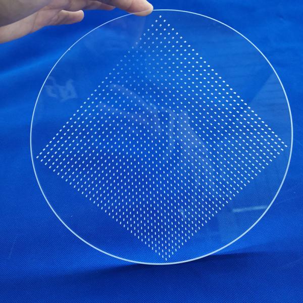 Transparent Quartz Glass Plate Heat Resistance Processing Laser Drilling With Hole