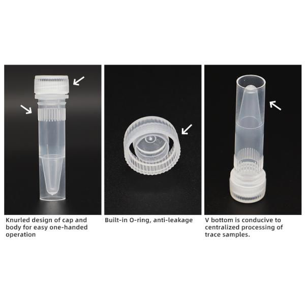 cyrogenic vials ISO CE аттестует прозрачную собственную личность 2ml стоя вокруг нижних криогенных пробирок