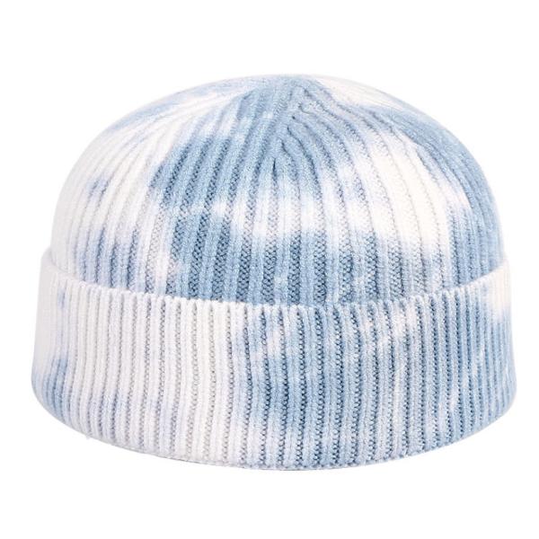 Women'S Tie Dye 100 Acrylic Beanies And Caps Cuffed Warm Winter Knit Watch Hat Skull Cap