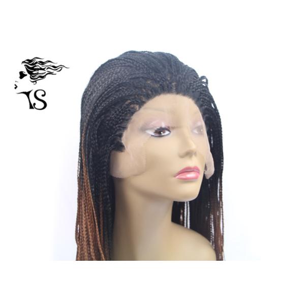 Synthetic Braided Lace Front Wigs , Box Braids Lace Front Weave No Tangling