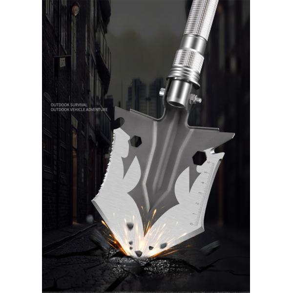 Outdoor multifunctional military shovel, camping survival, mountaineering, fishing, four section shovel, foldable garden